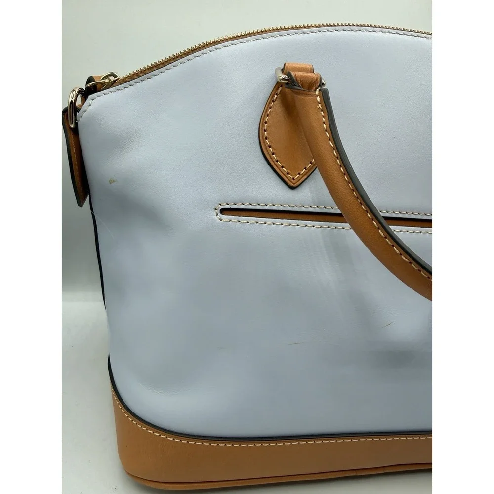 Dooney & Bourke Leather Carissa Satchel GLACIER BLUE PERIWINKLE GORGEOUS